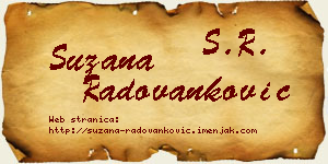 Suzana Radovanković vizit kartica